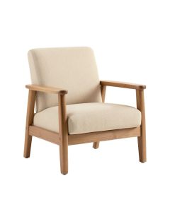 River Arc Upholstered Armchair - Beige