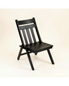 Summit Bridge Folding Outdoor Chair - Black (synthetic illustration; no displayed measurements)