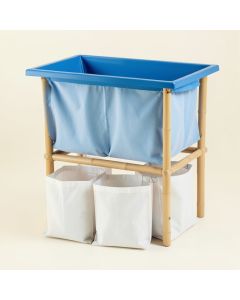 Lake Crest Laundry Sorting Station With Plain Removable Bags - Blue (synthetic illustration; no displayed measurements)