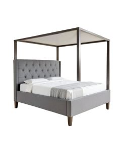 Atagun Queen Tufted Upholstered Low Profile Four Poster Bed (synthetic illustration; no displayed measurements)