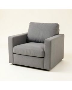 Olive Field Upholstered Armchair - Gray (synthetic illustration; no displayed measurements)