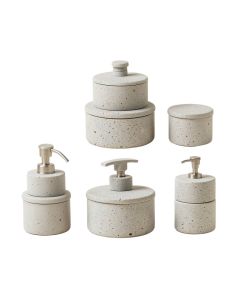 Stonington Concrete Stone 7 Piece Bathroom Accessory Set