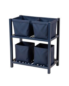 Ridge Bend Laundry Sorting Station With Plain Removable Bags - Navy