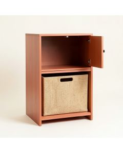 Cliff Arc Freestanding Pull-Out Hamper Cabinet (synthetic illustration; no displayed measurements)
