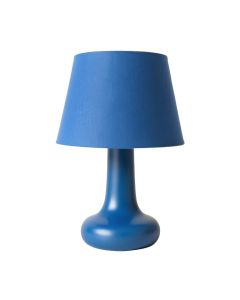 Juniper Dale Table Lamp With A Plain Fabric Shade - Blue