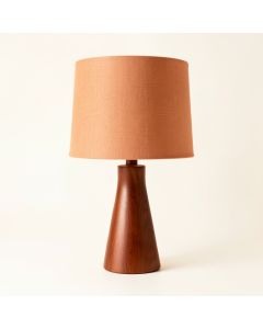 Brook Bluff Table Lamp With A Plain Fabric Shade - Terracotta (synthetic illustration; no displayed measurements)