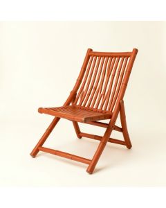 Ash Crest Folding Outdoor Chair - Terracotta (synthetic illustration; no displayed measurements)
