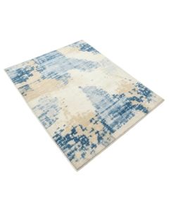 Eure Abstract Ivory/Blue Indoor / Outdoor Area Rug