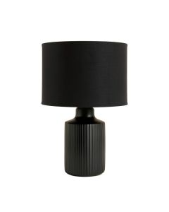 Dune Branch Table Lamp With A Plain Fabric Shade - Black