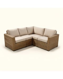 River 4 Pieces Rattan Patio Furniture Set Wicker Sofa Cushioned Sectional Furniture (synthetic illustration; no displayed measurements)