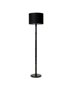 Summit Brook Floor Lamp With A Plain Fabric Shade - Black (synthetic illustration; no displayed measurements)