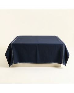 Willow Crossing Flat Bed Sheet - Navy (synthetic illustration; no displayed measurements)