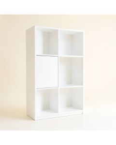 Wren Crest Freestanding Bookcase - White (synthetic illustration; no displayed measurements)