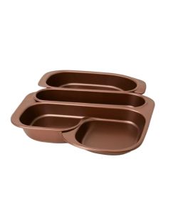 Ayesha Collection Nonstick Bakeware Cake Pan And Cookie Pan Set , 3-Piece , Copper