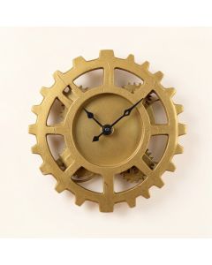 Oversized Gilded Gears 24 '' Wall Clock (synthetic illustration; no displayed measurements)