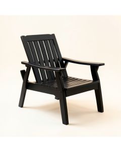 Moss Bluff Outdoor Lounge Chair - Black (synthetic illustration; no displayed measurements)