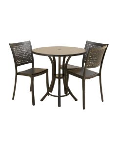 Anissa Round 2 - Person 26 '' Long Aluminum Bistro Set