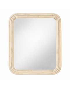Ash Bend Framed Wall Mirror - Cream