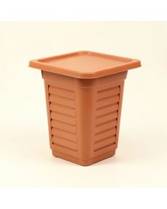 Linden Bend Closed Garden Compost Bin - Terracotta (synthetic illustration; no displayed measurements)
