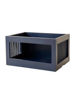 Lake Crest Empty Furniture-Style Pet Crate - Navy
