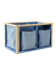 Oak Bend Laundry Sorting Station With Plain Removable Bags - Blue (synthetic illustration; no displayed measurements)