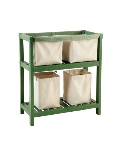 Shore Dale Laundry Sorting Station With Plain Removable Bags - Green