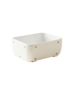 Glen Bend Empty Railing Planter With Integral Brackets - White