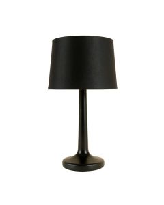 Bay Branch Table Lamp With A Plain Fabric Shade - Black