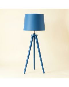 Briar Bend Floor Lamp With A Plain Fabric Shade - Blue (synthetic illustration; no displayed measurements)