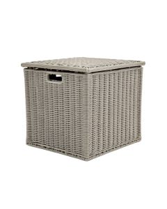 Vidaxl Garden Storage Box Light Gray 59.1 '' X19.7 '' X23.6 '' Poly Rattan