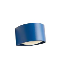 Bay Dale Wall Sconce Mounted On A Plain Wall - Blue