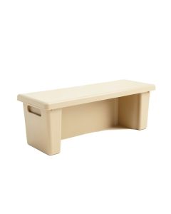 Elm Bridge Narrow Outdoor Storage Bench - Beige
