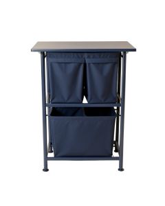 Elm Bluff Laundry Sorting Station With Plain Removable Bags - Navy