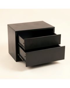 Holly Bluff Small-Parts Storage Drawer Cabinet - Black (synthetic illustration; no displayed measurements)