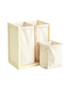 Linden Canyon Laundry Sorting Station With Plain Removable Bags - Ivory