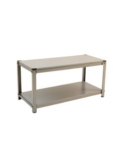 Maple Bridge Narrow Outdoor Storage Bench - Gray (synthetic illustration; no displayed measurements)