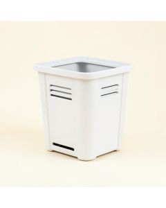 Vale Brook Closed Garden Compost Bin - White (synthetic illustration; no displayed measurements)