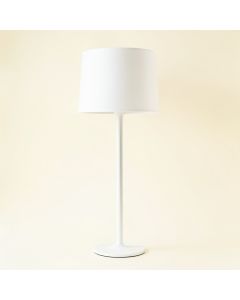 Cove Brook Floor Lamp With A Plain Fabric Shade - White (synthetic illustration; no displayed measurements)