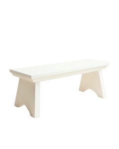 Cedar Crossing Indoor Bench - White (synthetic illustration; no displayed measurements)