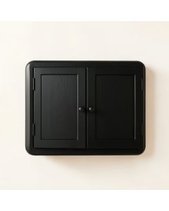 Slate Branch Wall-Mounted Entry Cabinet - Black (synthetic illustration; no displayed measurements)