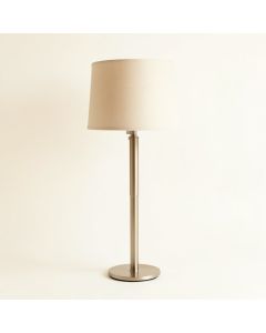 Field Dale Floor Lamp With A Plain Fabric Shade - Beige (synthetic illustration; no displayed measurements)