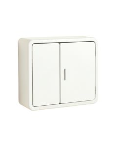 Wren Brook Wall-Mounted Entry Cabinet - White (synthetic illustration; no displayed measurements)