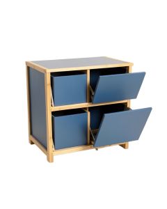 Shore Brook Freestanding Pull-Out Hamper Cabinet - Blue (synthetic illustration; no displayed measurements)