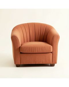 Brook Falls Upholstered Armchair - Terracotta (synthetic illustration; no displayed measurements)