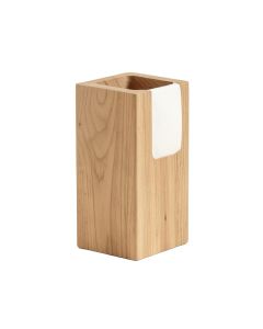 Freestanding Toilet Paper Holder With Natural Wood Storage
