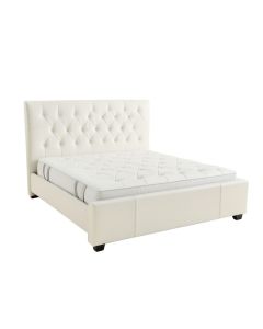 Flesher High Riser Sfull Tufted Upholstered Sleigh Platform Bed