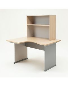 Aurea Reversible L-Shape Desk With Hutch (synthetic illustration; no displayed measurements)