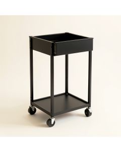 Birch Brook Empty Rolling Workshop Cart - Black (synthetic illustration; no displayed measurements)