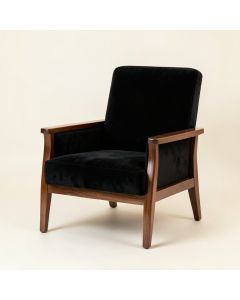 Holly Canyon Upholstered Armchair - Black (synthetic illustration; no displayed measurements)