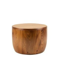 Hindsville Solid Wood Drum Coffee Table (synthetic illustration; no displayed measurements)